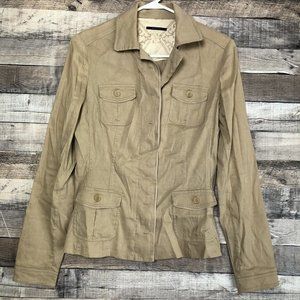 Elie Tahari Beige Utility Blazer Jacket
